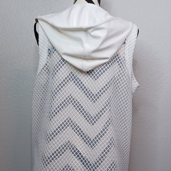 Alain Murati Bling Artsy White Mesh Sleeveless Dress Swim Cover-Up - Picture 7 of 13